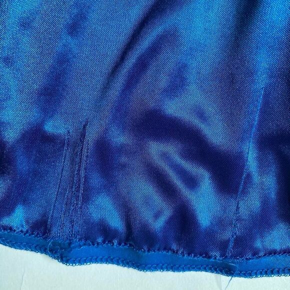 Y2K metallic blue halter dress - Picture 5 of 8